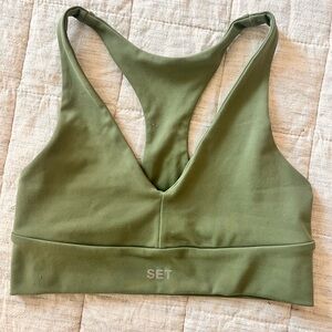 SET active Olive Green Sports Bra size XS